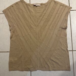 LOFT Beige Textured Knit Top